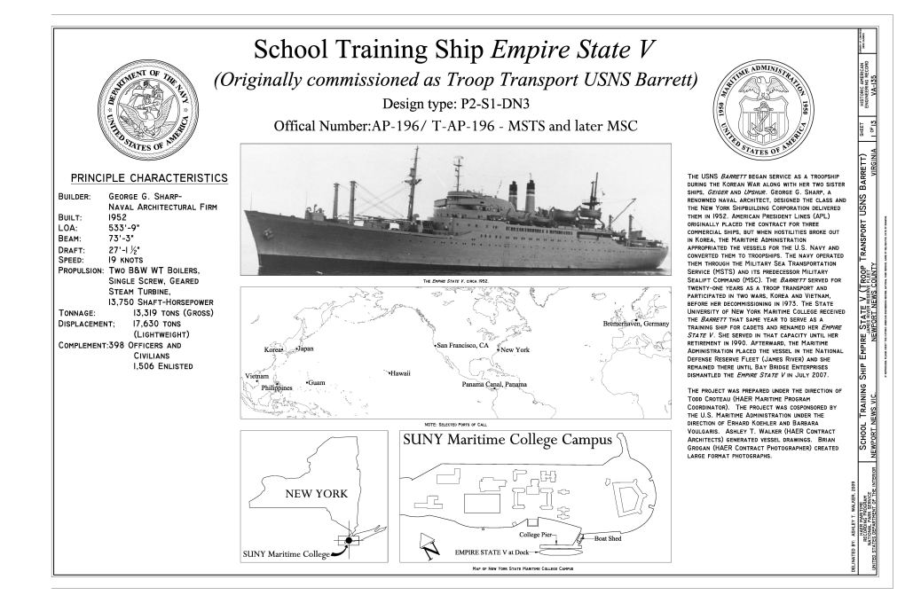 Empire State V (Originally Commissioned As Troop Transport USNS Barrett) Design Type: P2-Sl-DN3