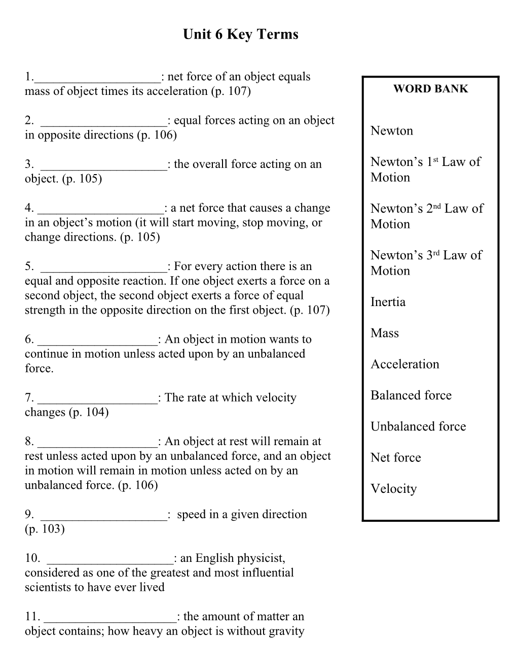 Chapter 1 Key Terms