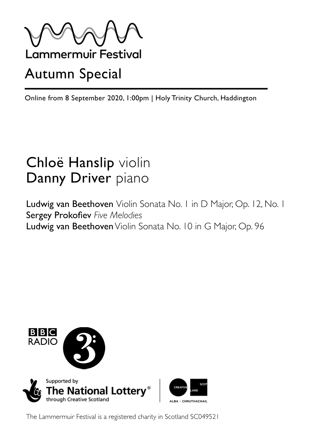 Chloë Hanslip Violin Danny Driver Piano Autumn Special