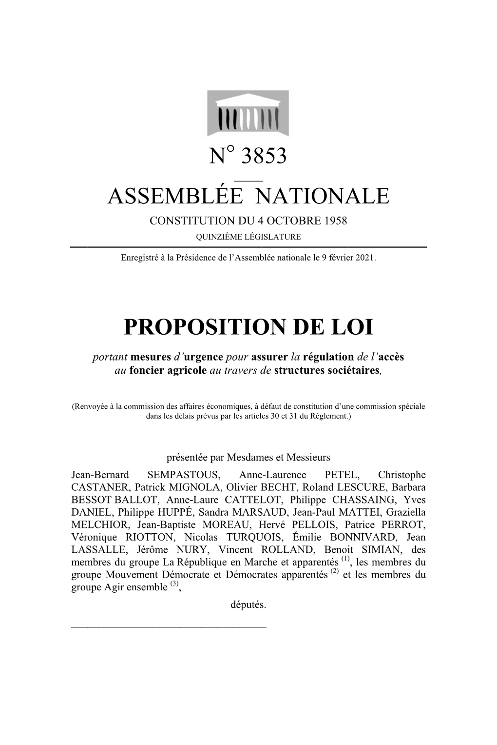 Proposition De Loi