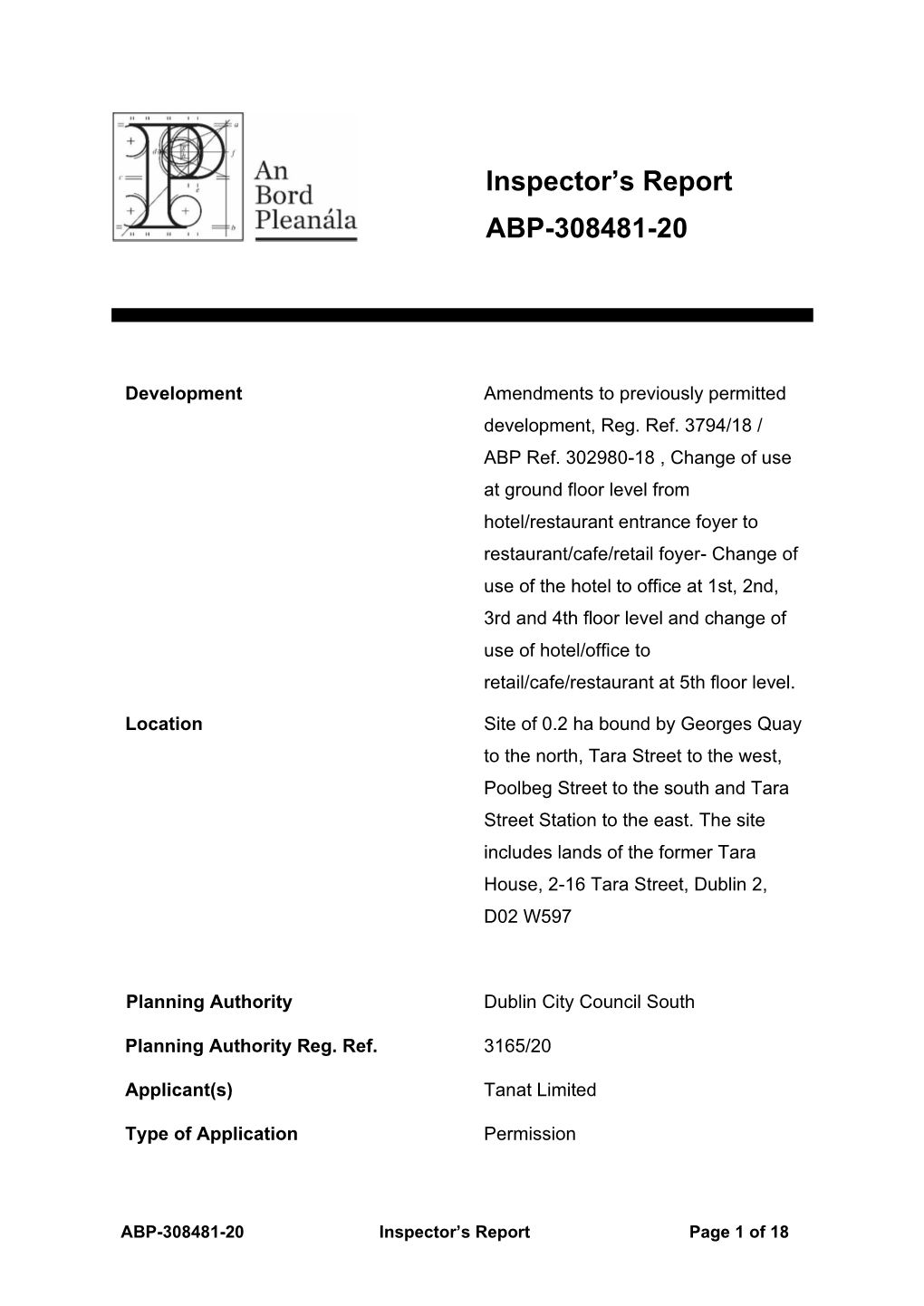 Inspector's Report ABP-308481-20