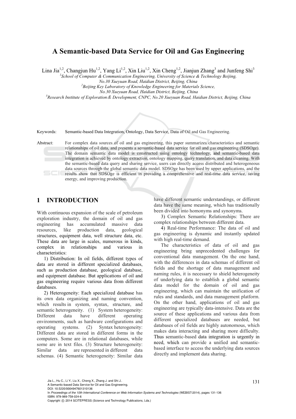 A Semantic-Based Data Service for Oil and Gas Engineering