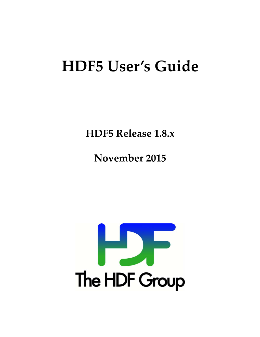 HDF5 User's Guide