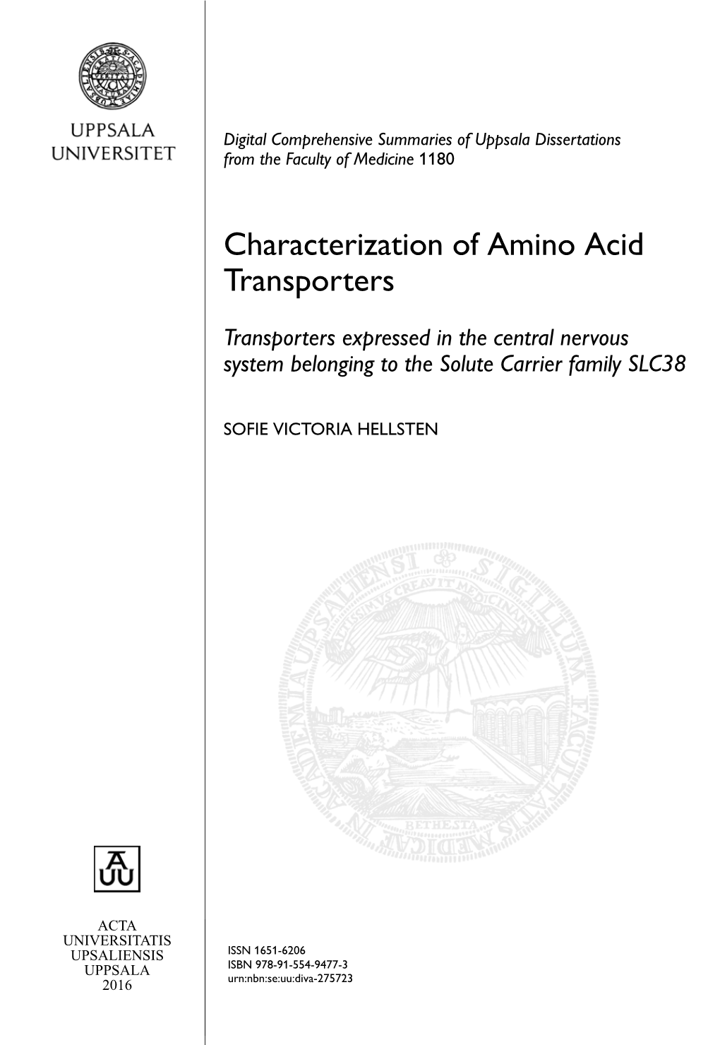 Characterization of Amino Acid Transporters