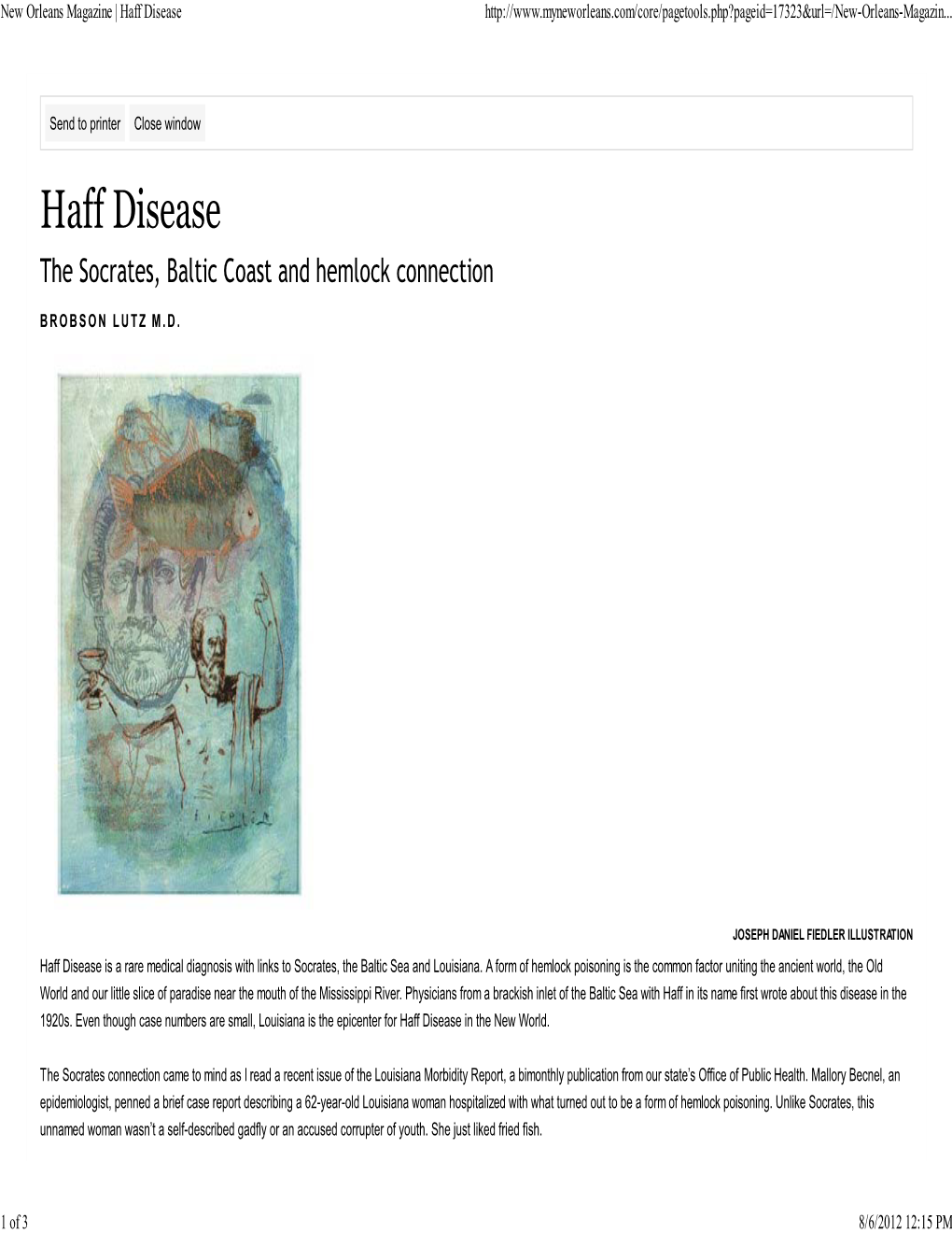 New Orleans Magazine | Haff Disease