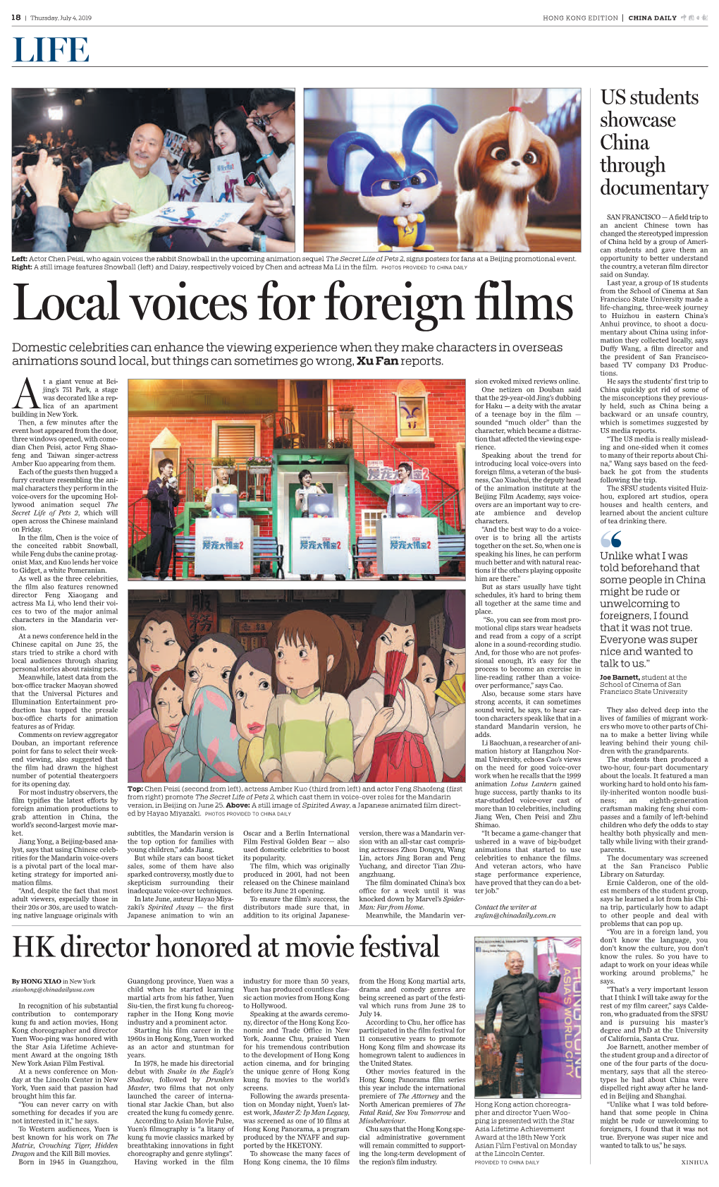 Local Voices for Foreign Films