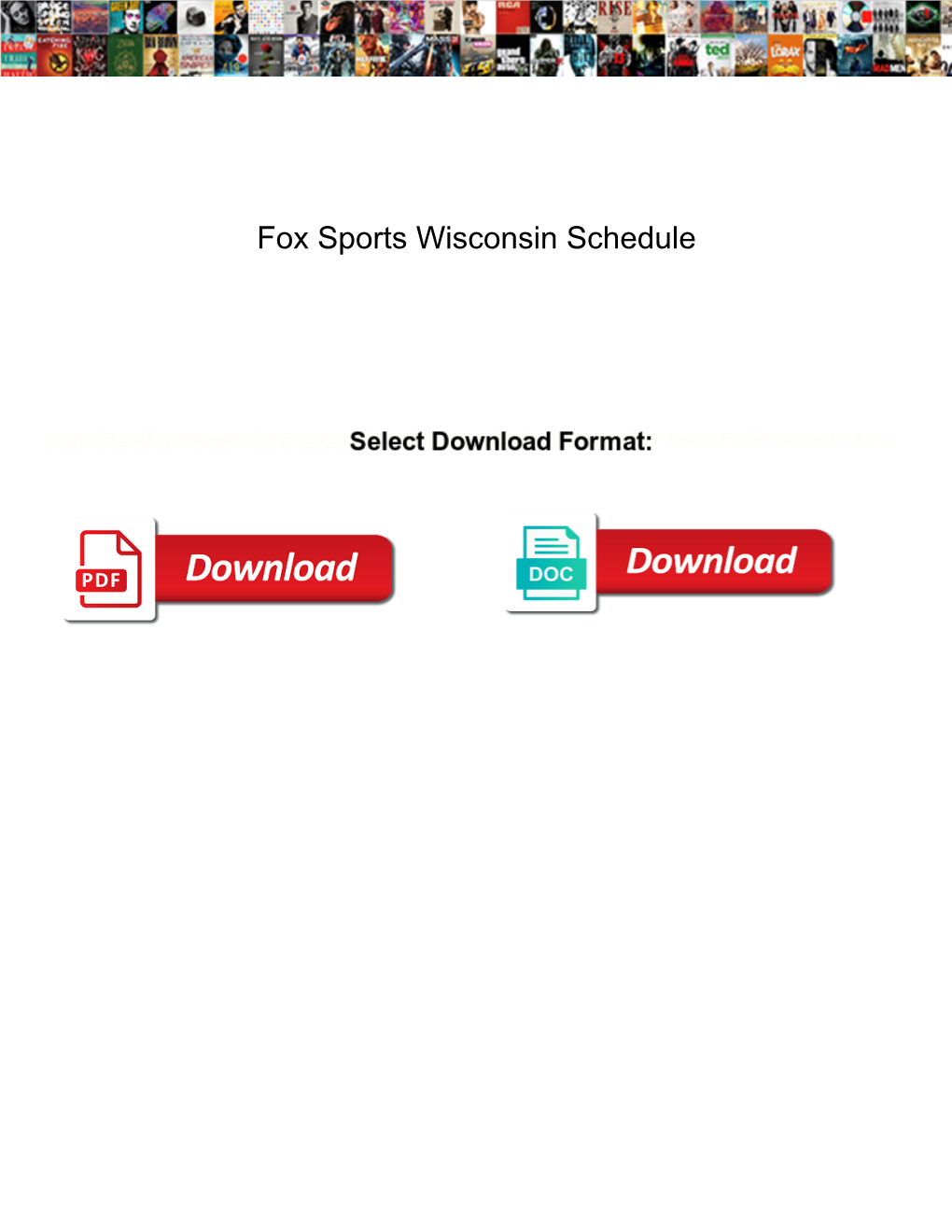 Fox Sports Wisconsin Schedule