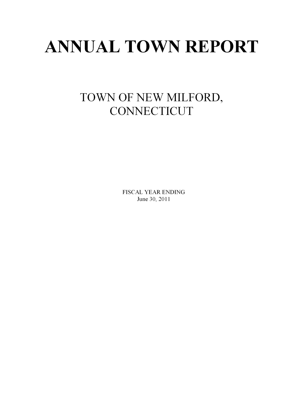 Annual Town Report