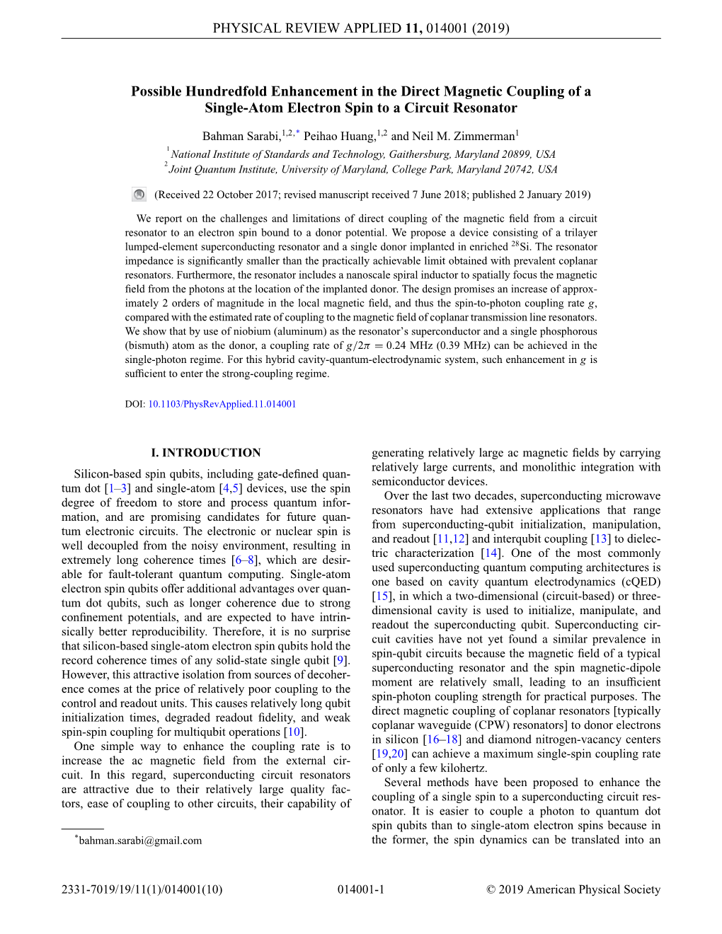 Possible Hundredfold Enhancement in the Direct Magnetic Coupling of a Single-Atom Electron Spin to a Circuit Resonator