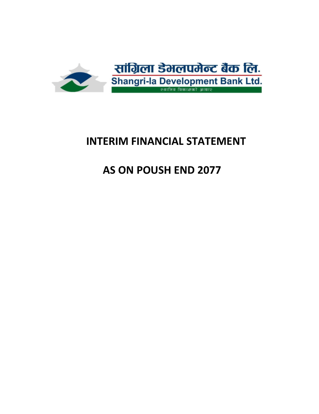 Interim Financial Statement As on Poush End 2077