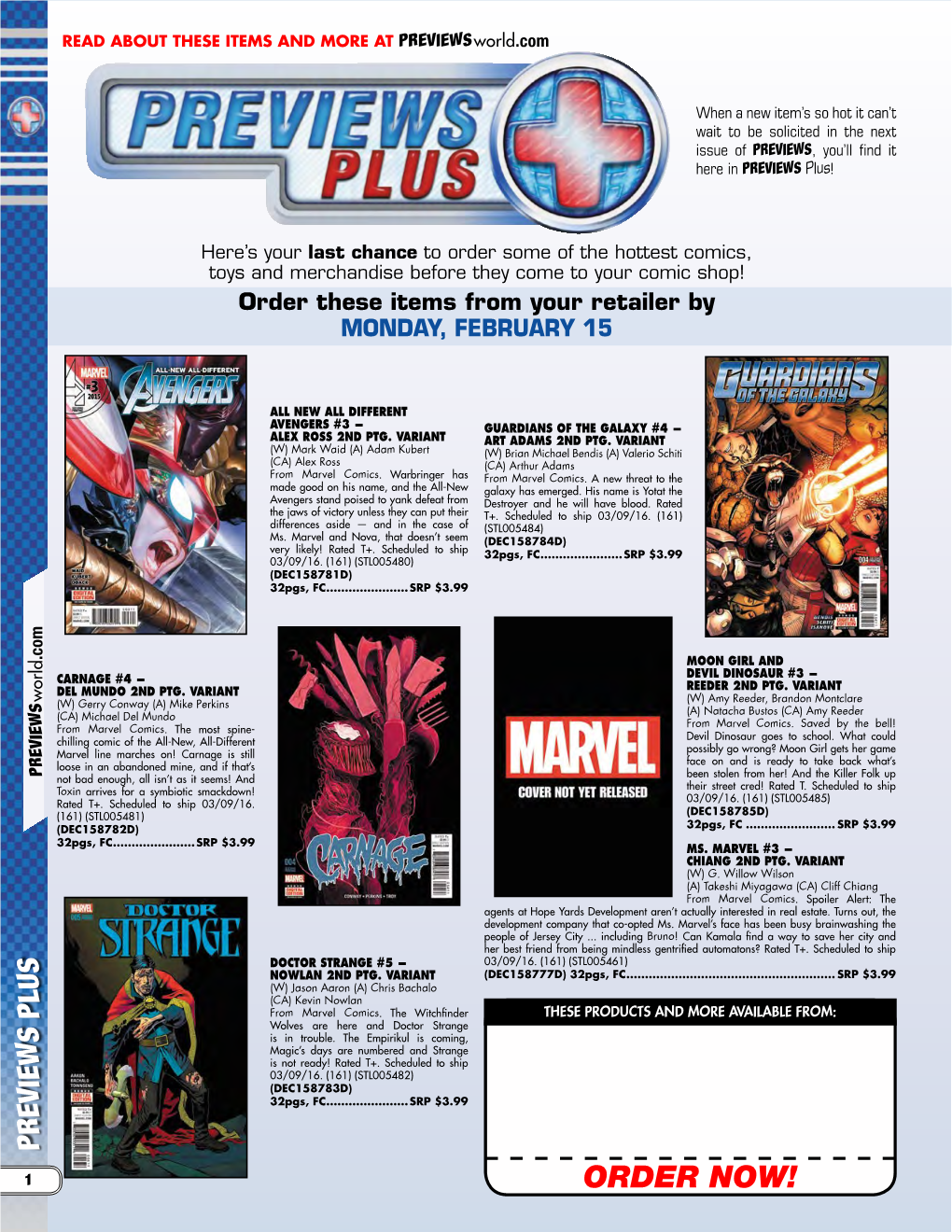 PREVIEWS Plus!