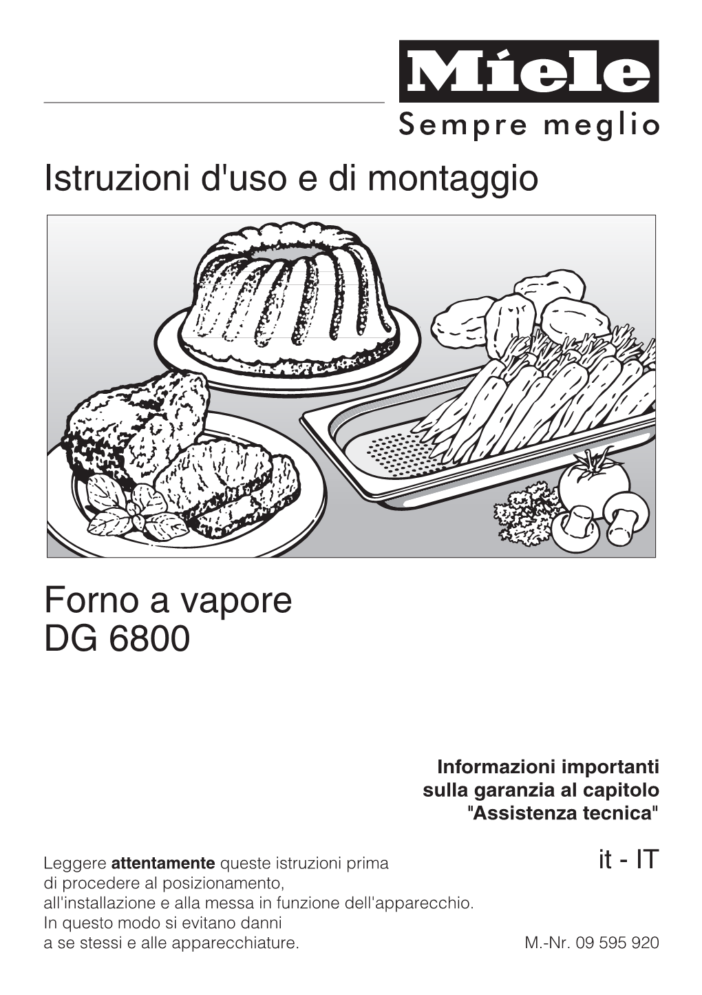 Istruzioni D'uso E Di Montaggio Forno a Vapore DG 6800