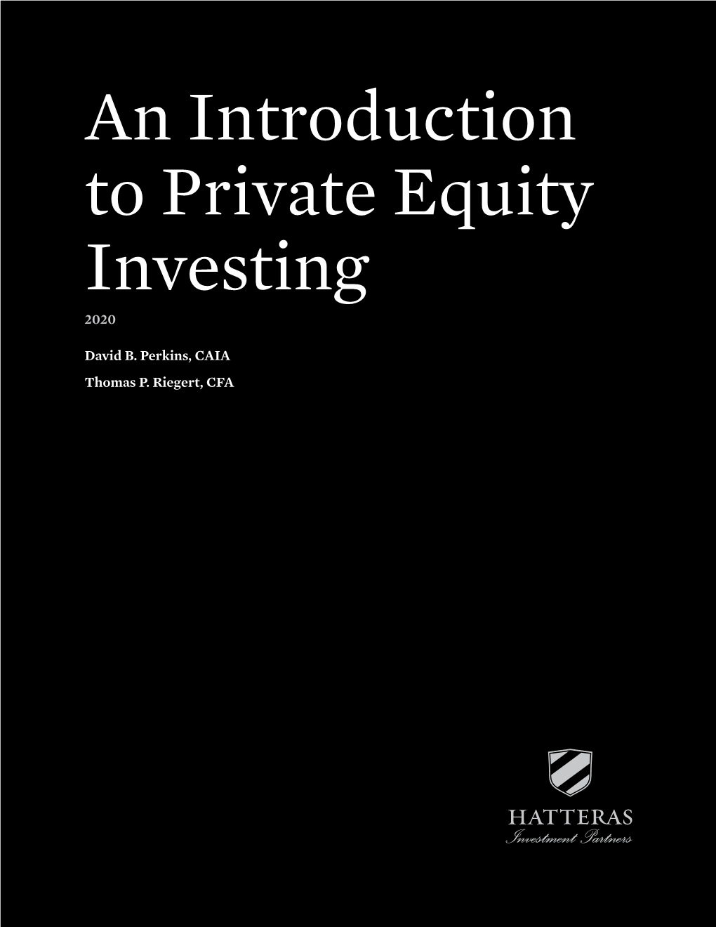 An Introduction to Private Equity Investing 2020