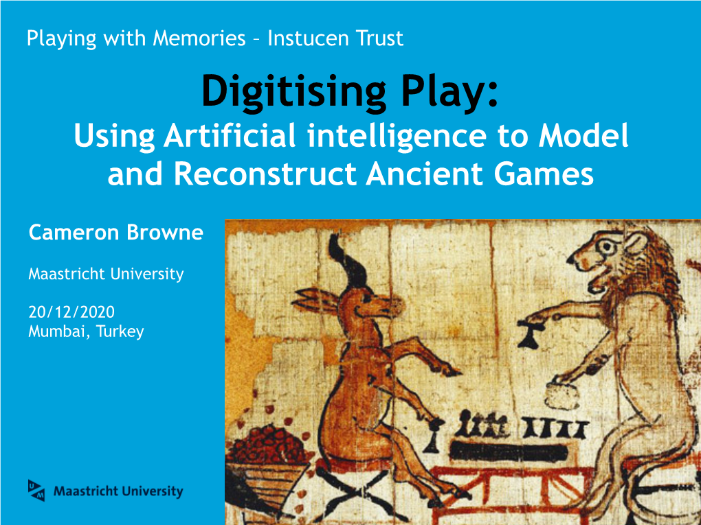 Digitising Play: Using Artificial Intelligence to Model and Reconstruct Ancient Games