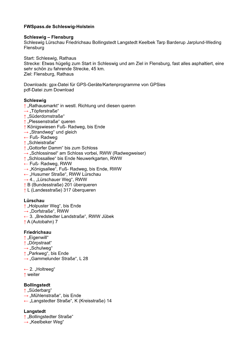 Fwspass.De Roadbook