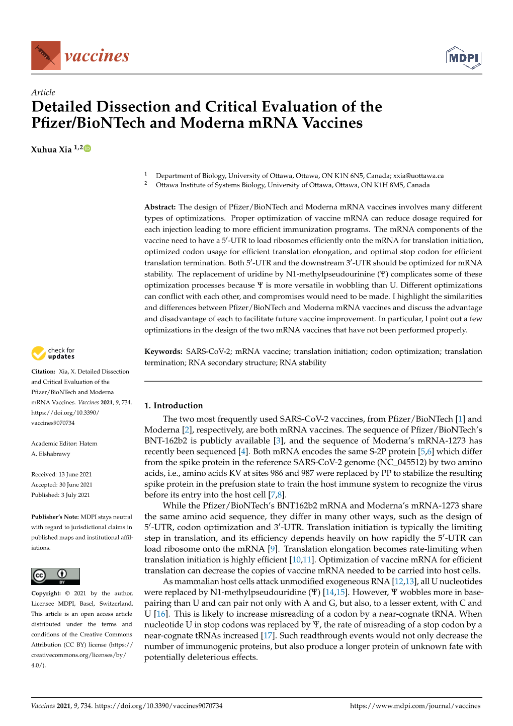 Detailed Dissection and Critical Evaluation of the Pfizer/Biontech