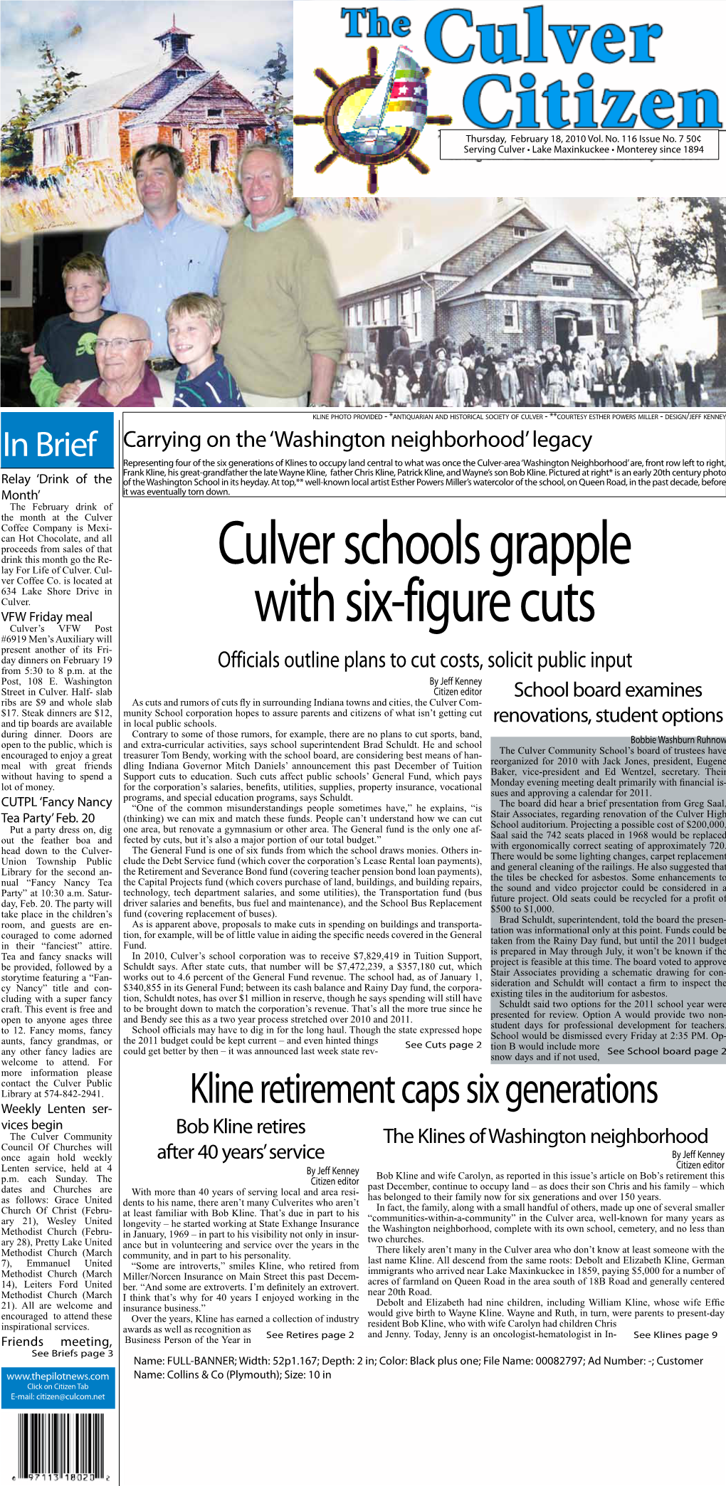 Culver Schools Grapple with Six-Figure Cuts