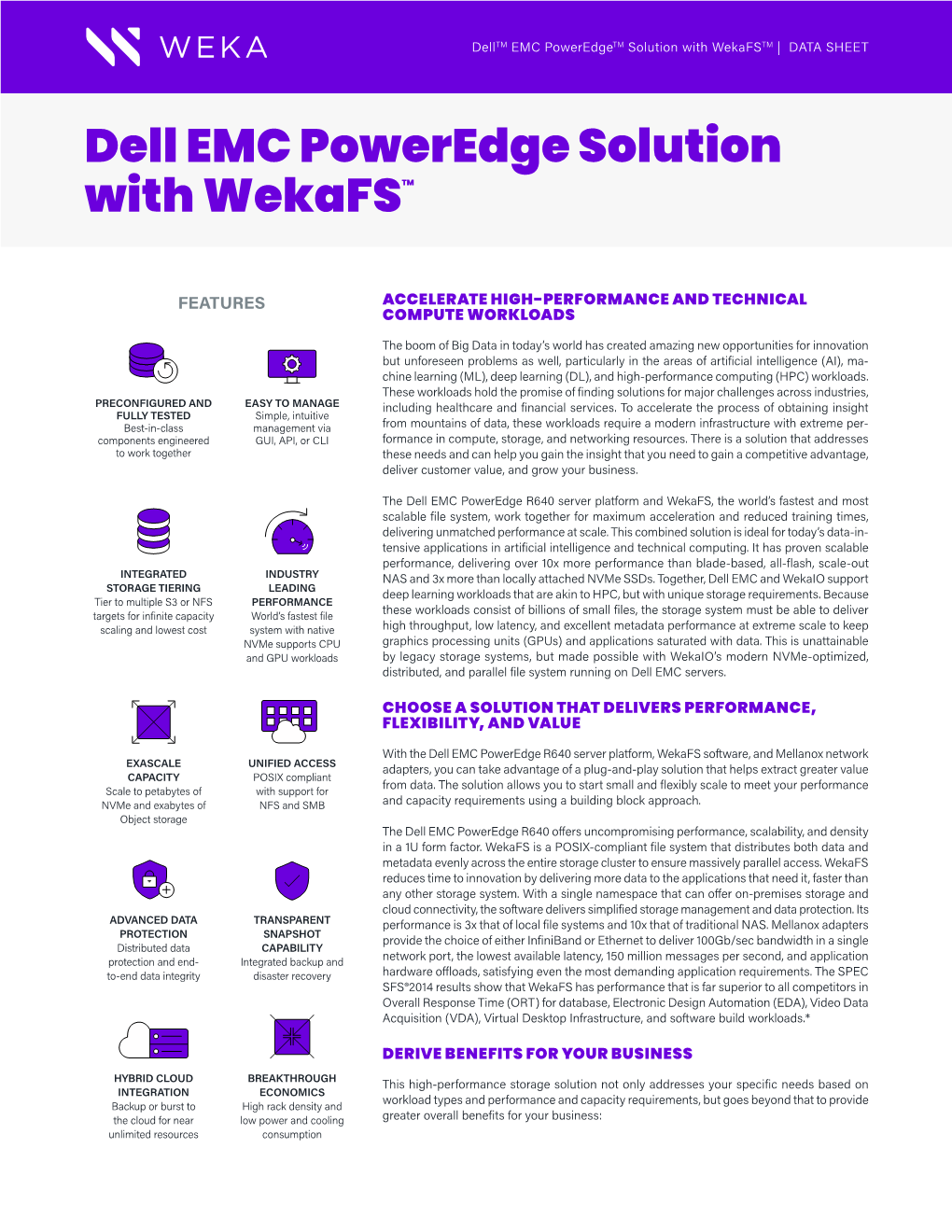Dell EMC Poweredge Solution with Wekafstm