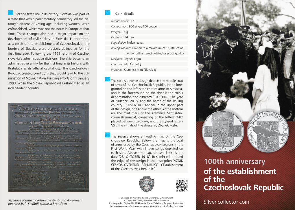 Of the Establishment of the Czechoslovak Republic