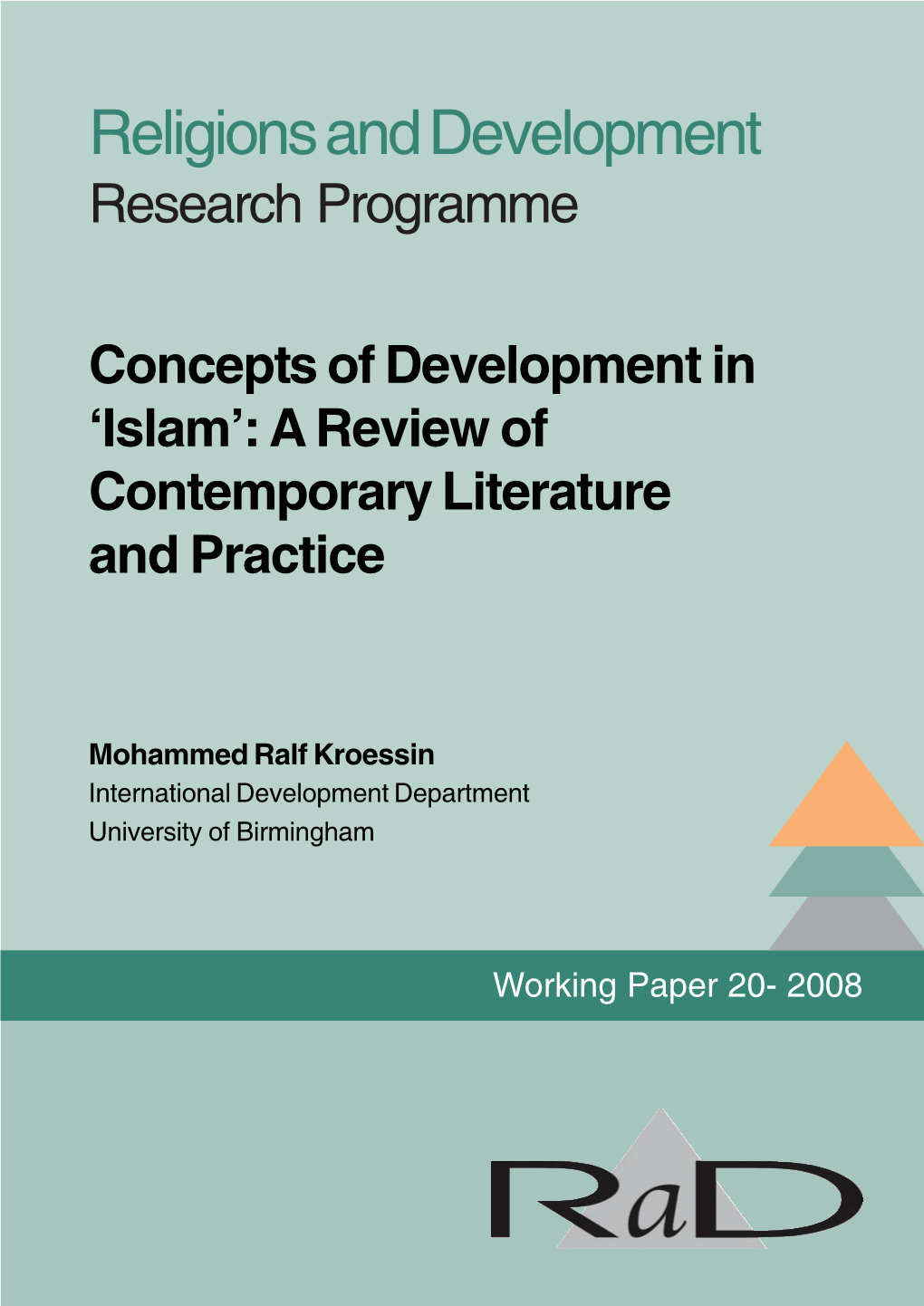 Religions and Development Research Programme