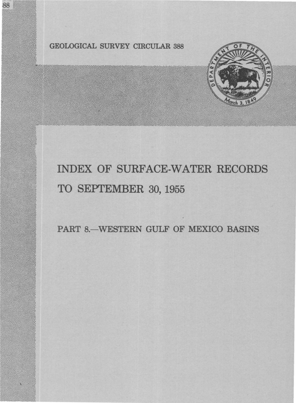 Of Surface-Water Records to September 30, 1955
