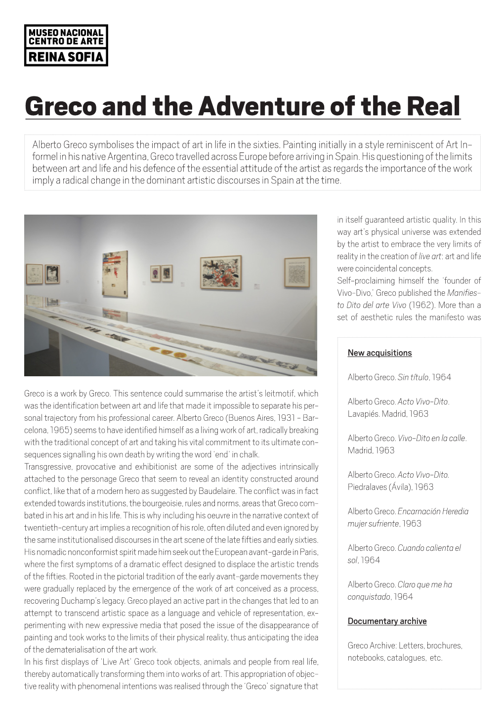 Greco and the Adventure of the Real