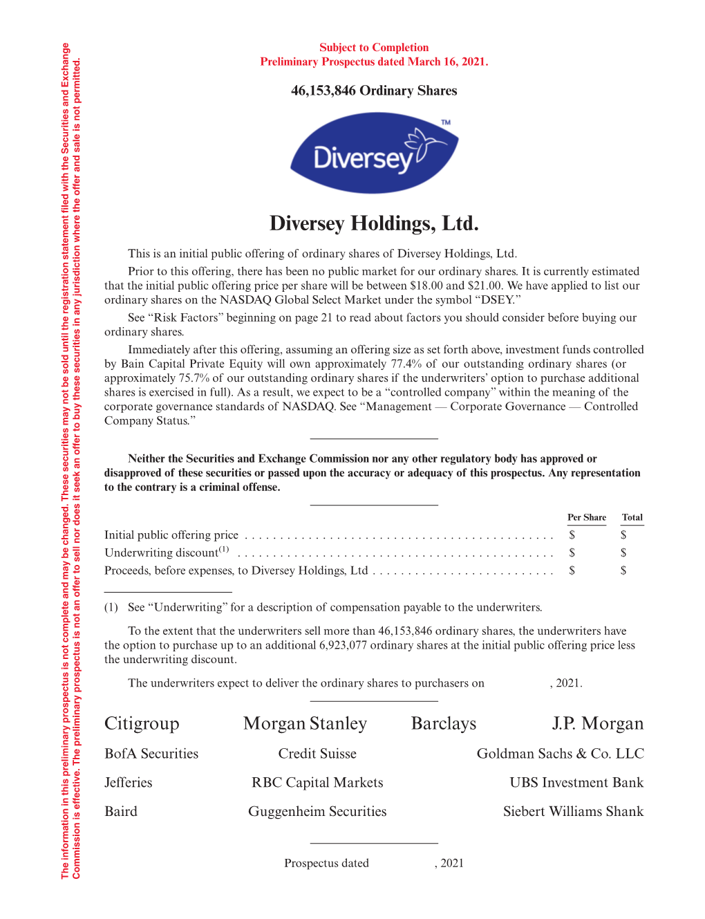 Diversey-Holdings-Ltd-Preliminary-Prospectus.Pdf