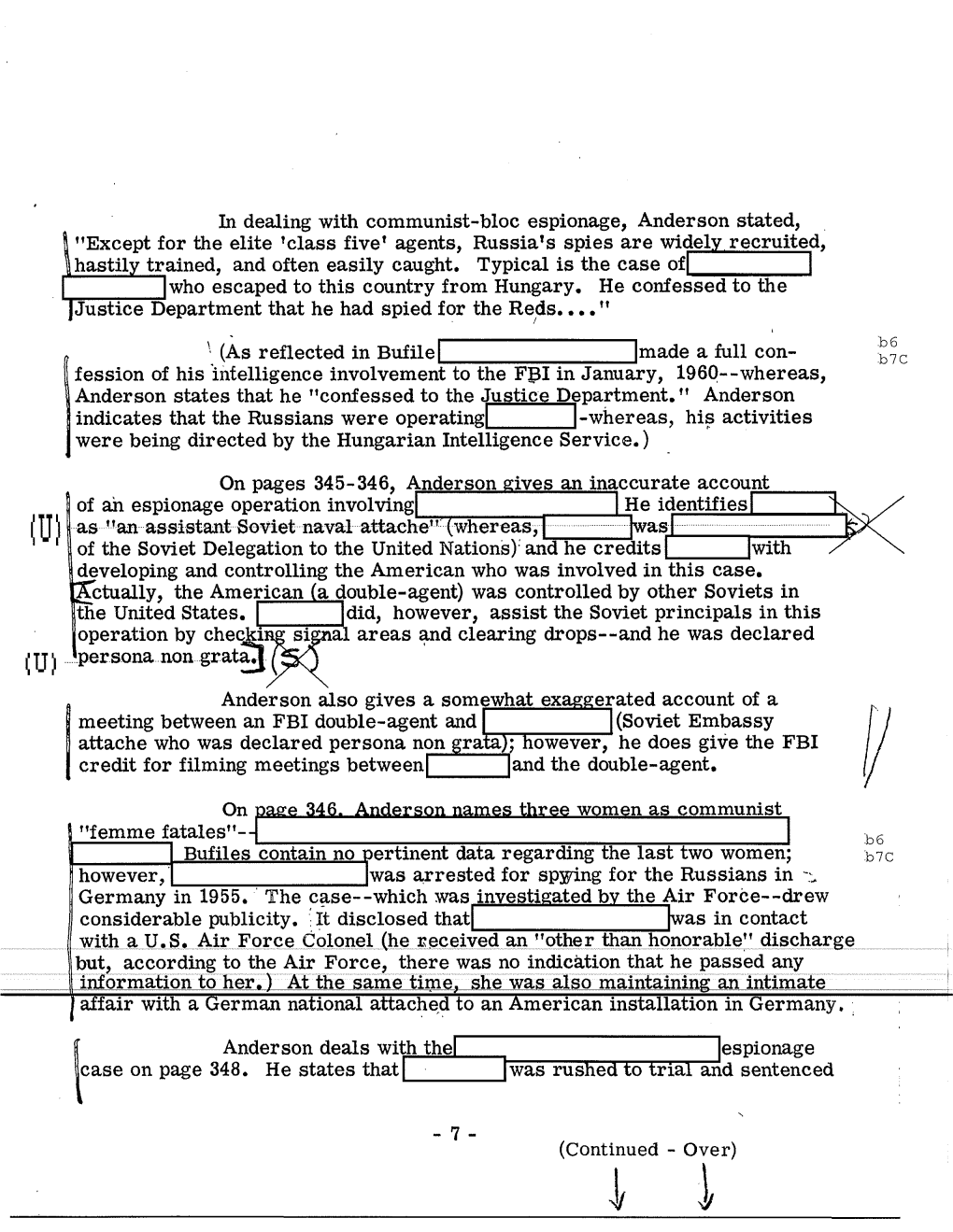 Jack Anderson FBI Files Release One File 07