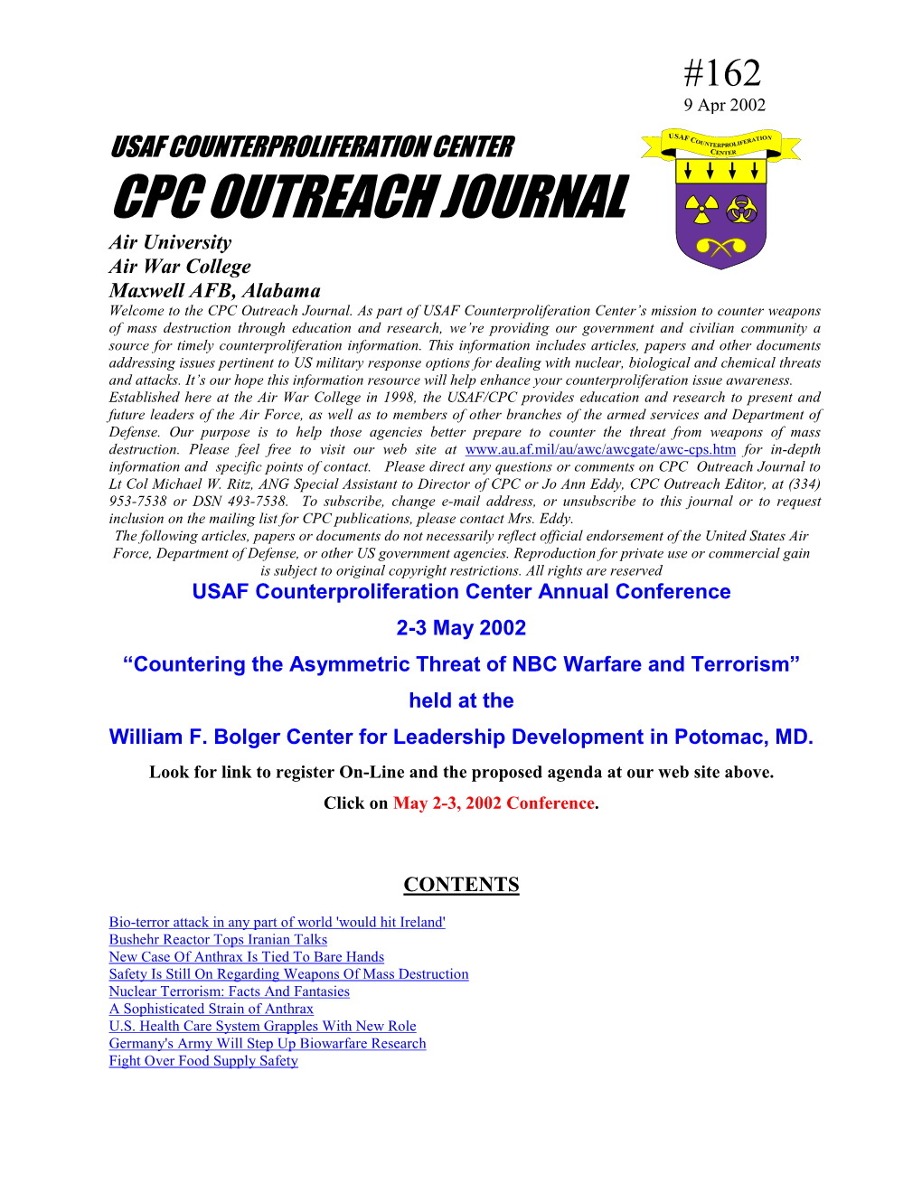 CPC Outreach Journal #162