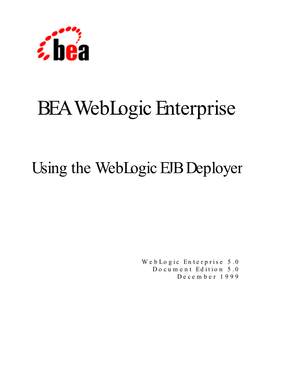 Using the Weblogic EJB Deployer