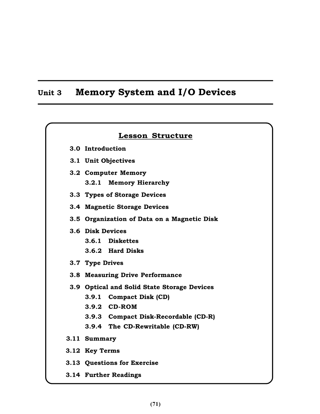 Memory System and I/O Devices