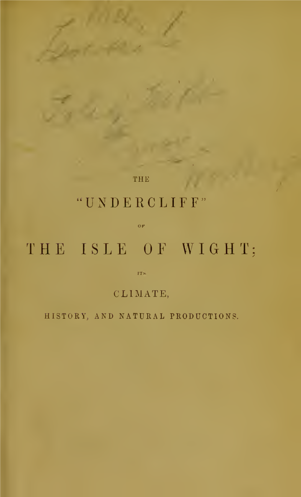 'Undercliff' of the Isle of Wight