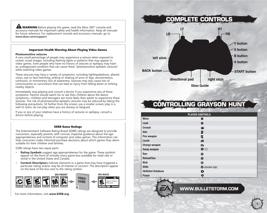 Bulletstorm-Manuals