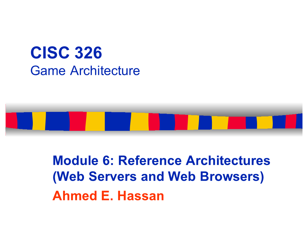 Reference Architecture for Web Servers