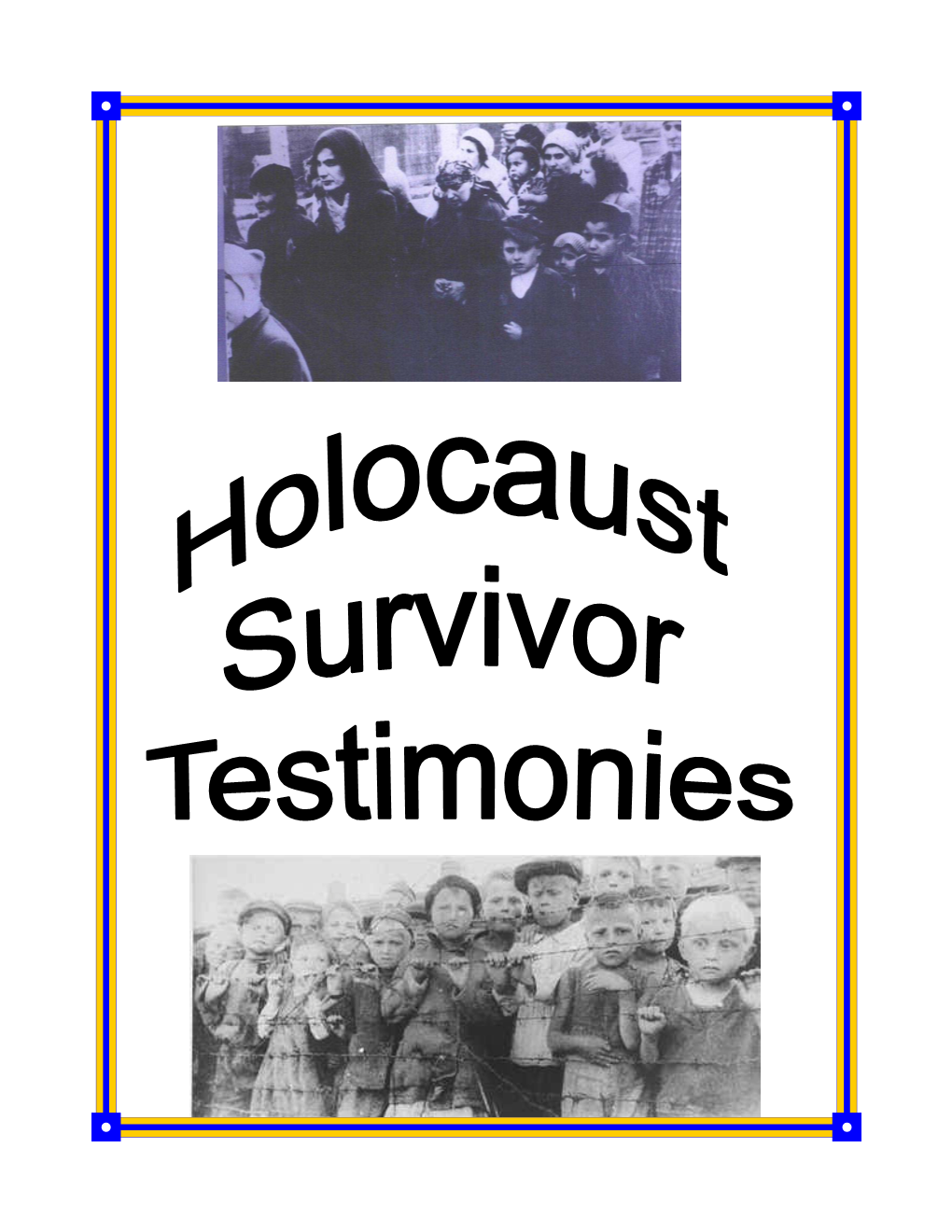 Survivor Testimony Booklet