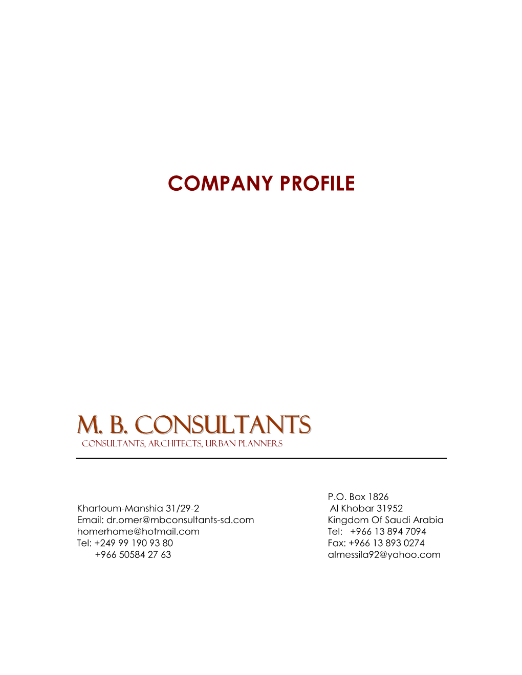 M. B. Consultants