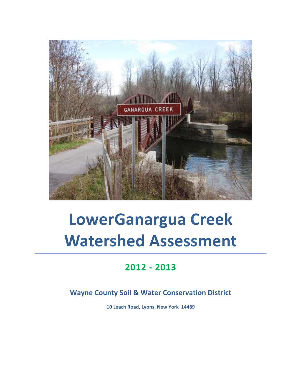 Lower Ganargua Creek Watershed Assessment