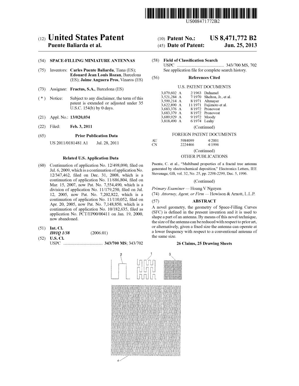 (12) United States Patent (10) Patent No.: US 8471,772 B2 Puente Baliarda Et Al