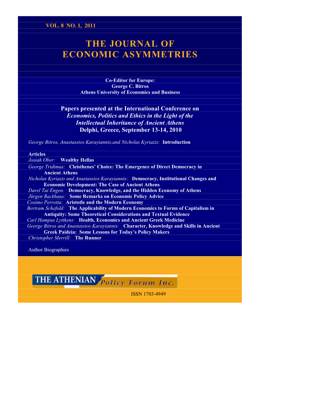 The Journal of Economic Asymmetries