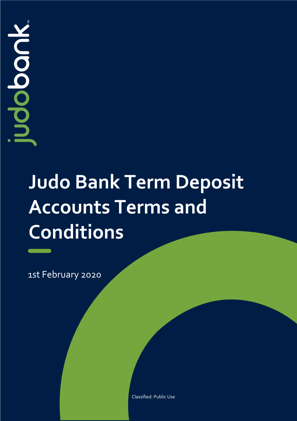 Judo Bank Term Deposit Accounts Terms and Conditions