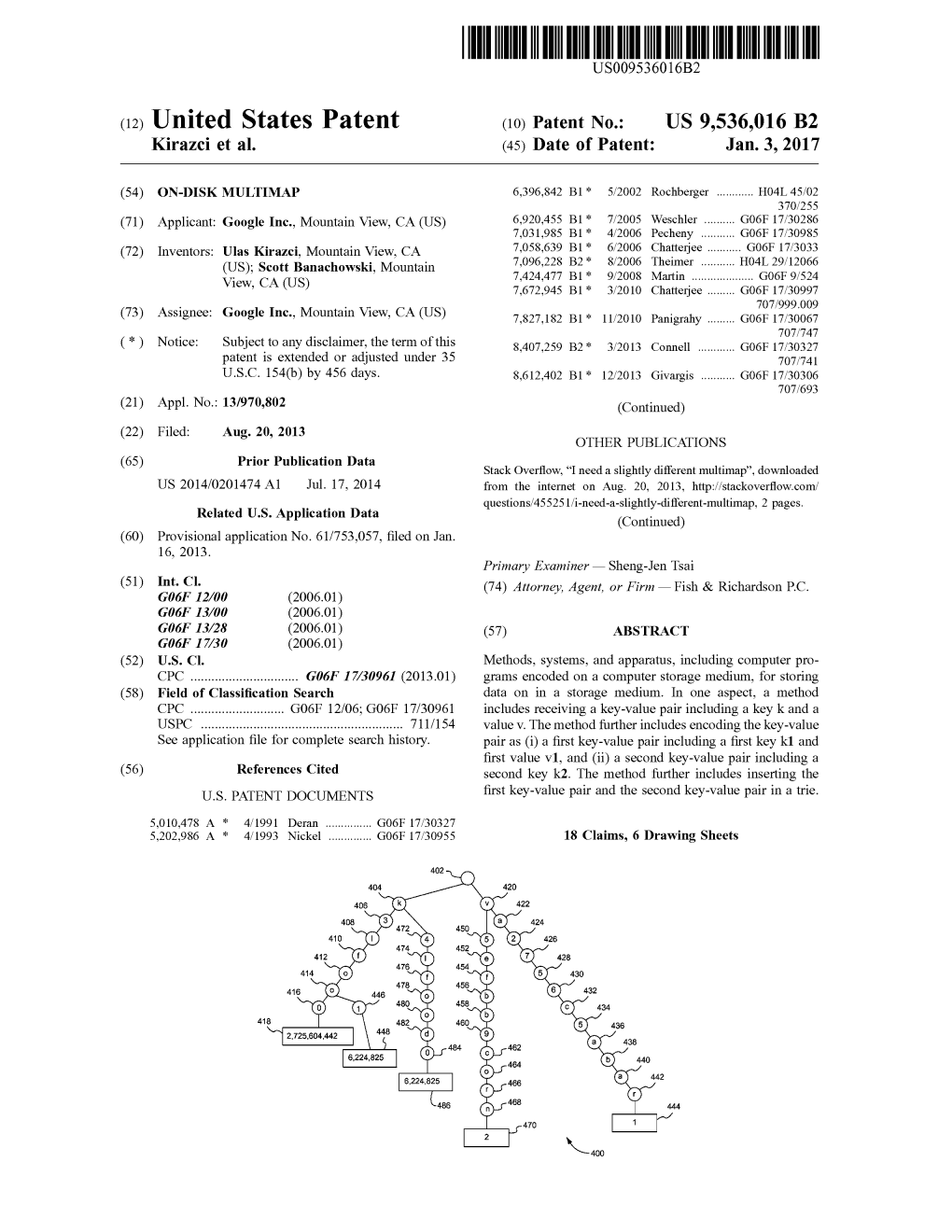 United States Patent (10) Patent No.: US 9,536,016 B2 Kirazci Et Al