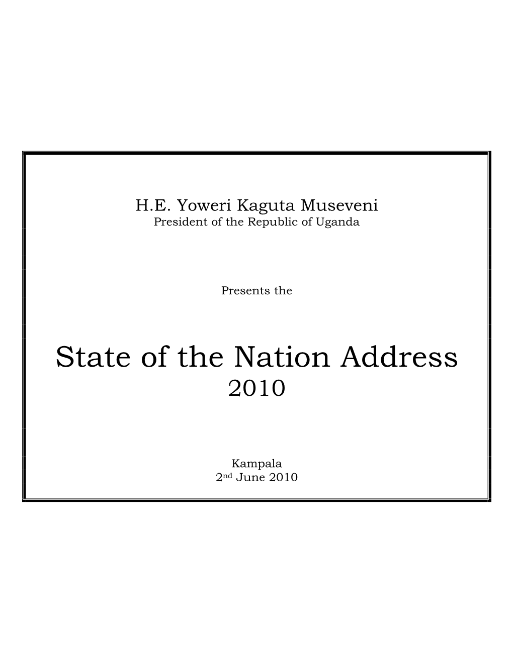 State of the Nation Address 2010