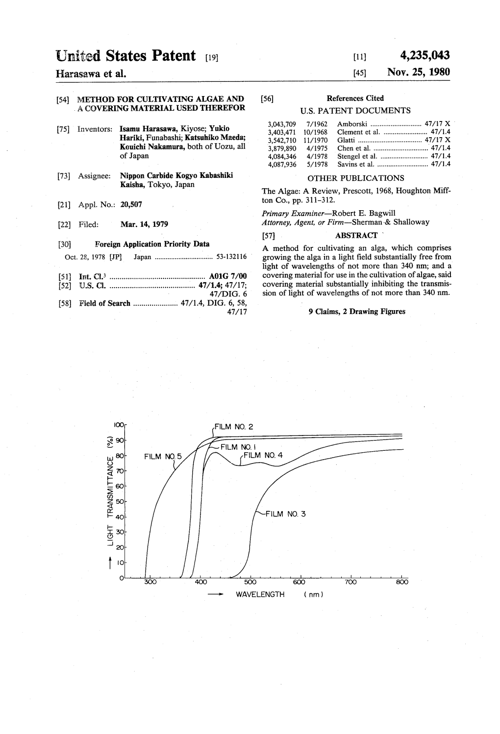 United States Patent (19) 11) 4,235,043 Harasawa Et Al