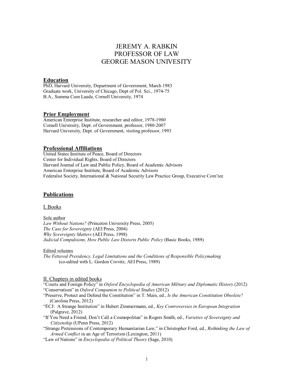 CV in PDF Format
