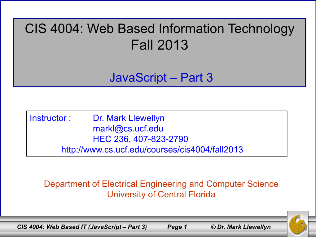 Javascript – Part 3