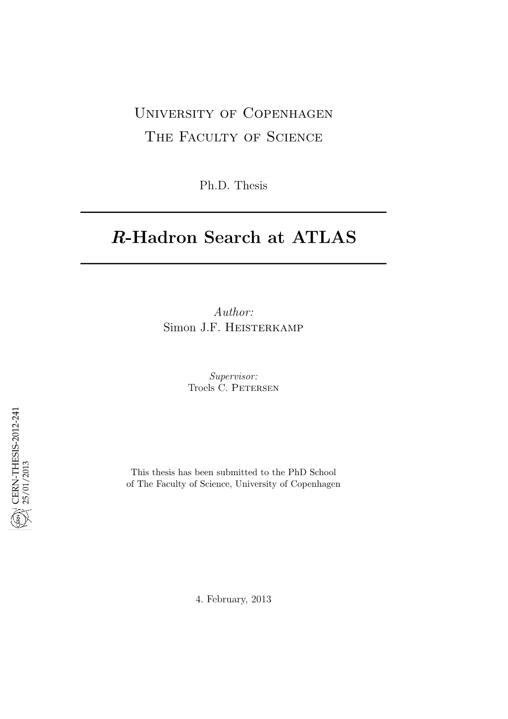 R-Hadron Search at ATLAS