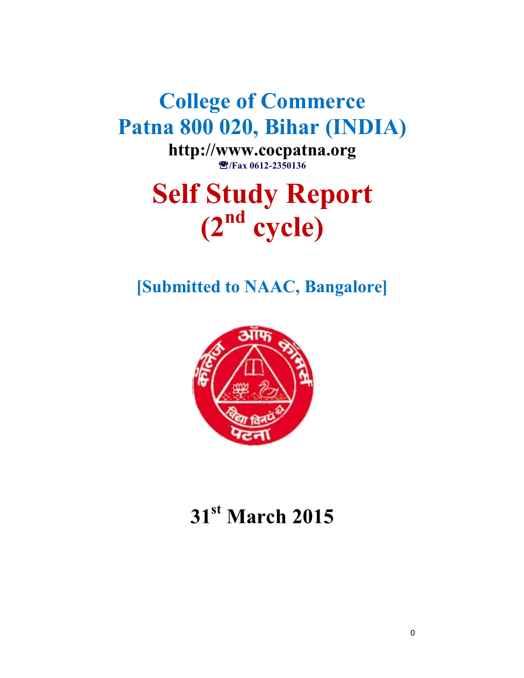 Self Study Report (2 Cycle)