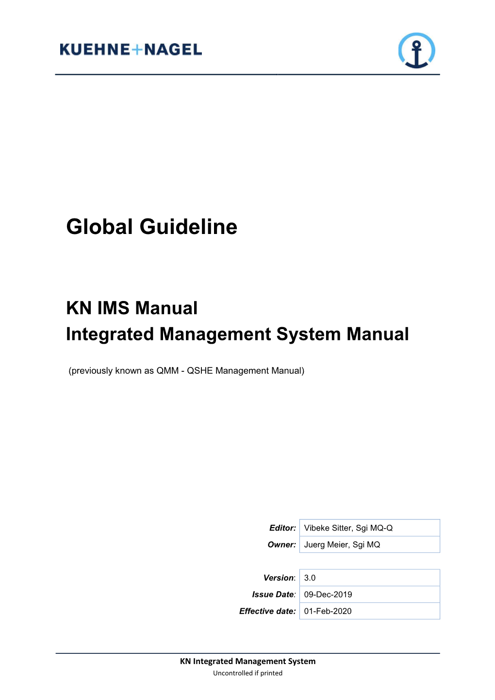 Global Guideline