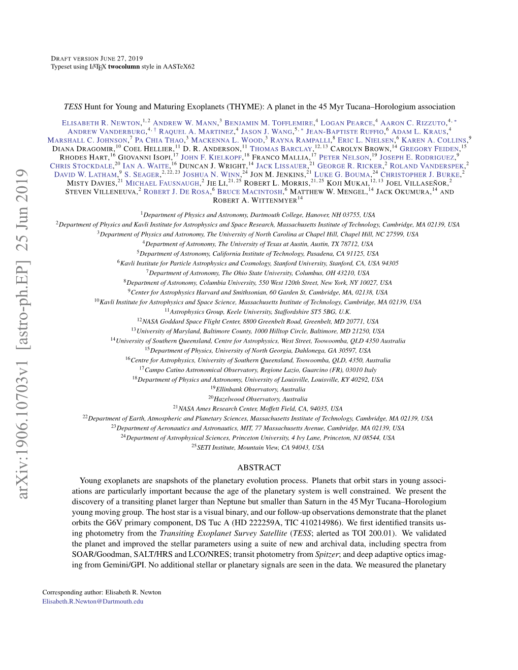 TESS Hunt for Young and Maturing Exoplanets (THYME): a Planet in the 45 Myr Tucana–Horologium Association