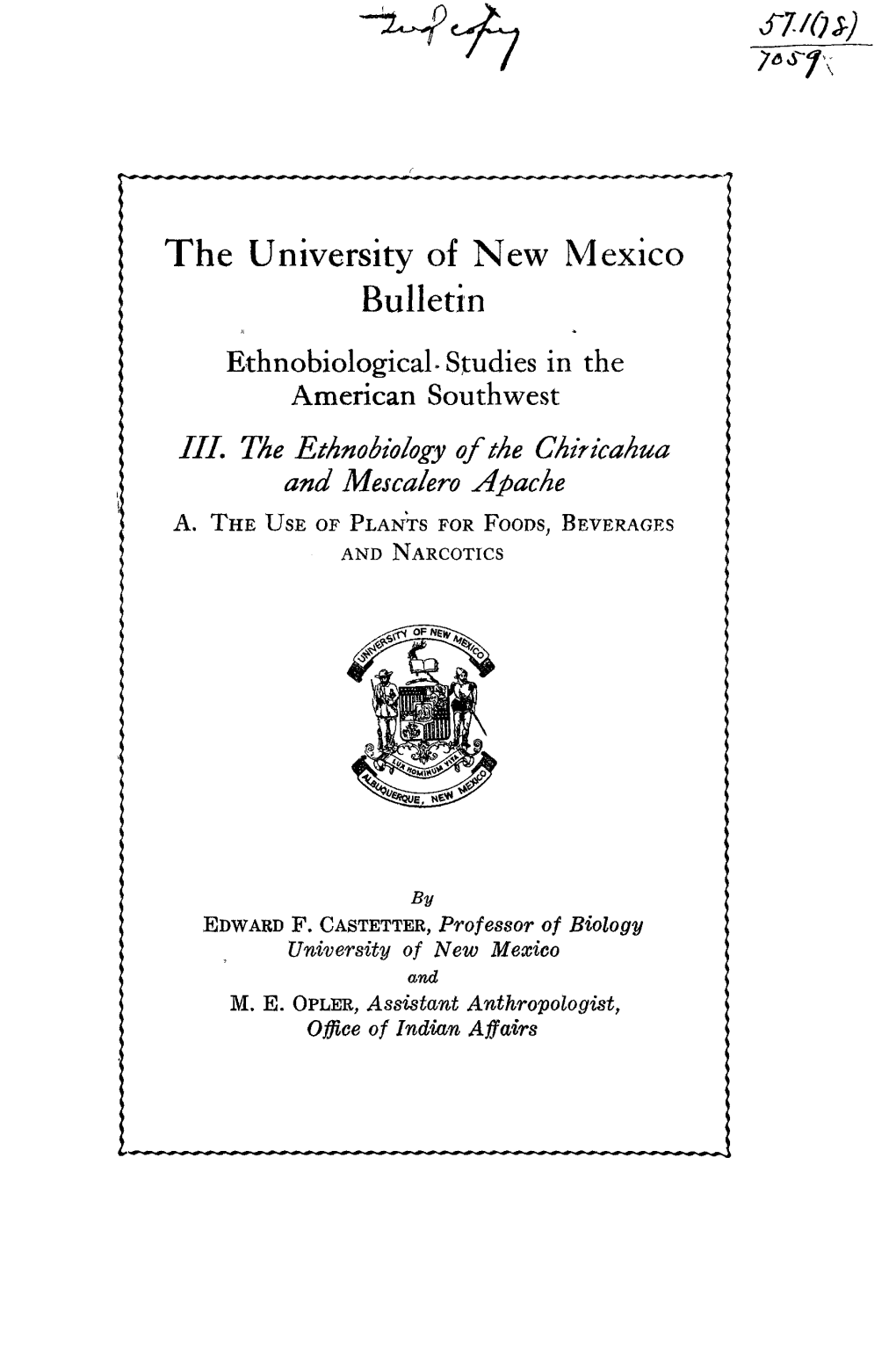 Castetter-Ethnobiology-Of-The-Chiricahua-And-Mescalero-Apache